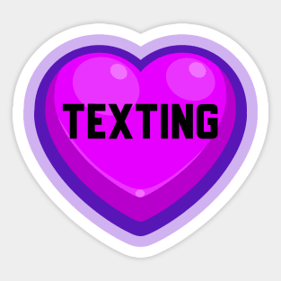 Heart Texting love pink Sticker